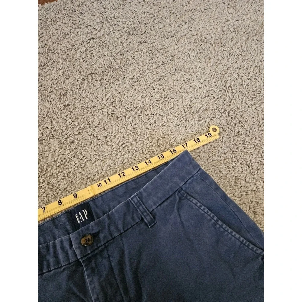 GAP Mens Navy Blue Essential Khaki Chino Shorts Size 34 Stretch Cotton Twill